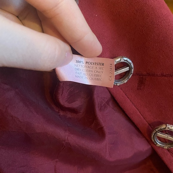 Ou Empereur Ou Rien embroidered blazer jacket in burgundy - Picture 7 of 9